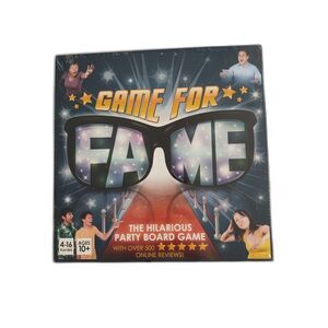 NIB Game For Fame Board Game Hollywood Celebrity McMiller Status Party Hilarious